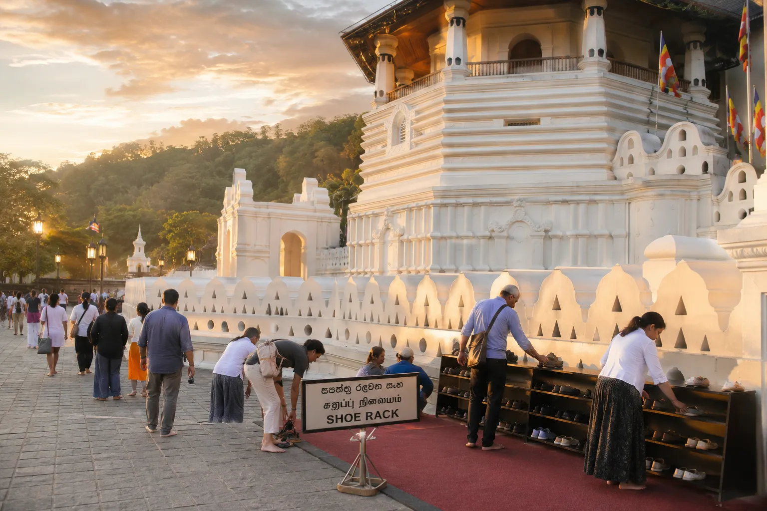Temple Etiquette in Sri Lanka (dress code, behavior)